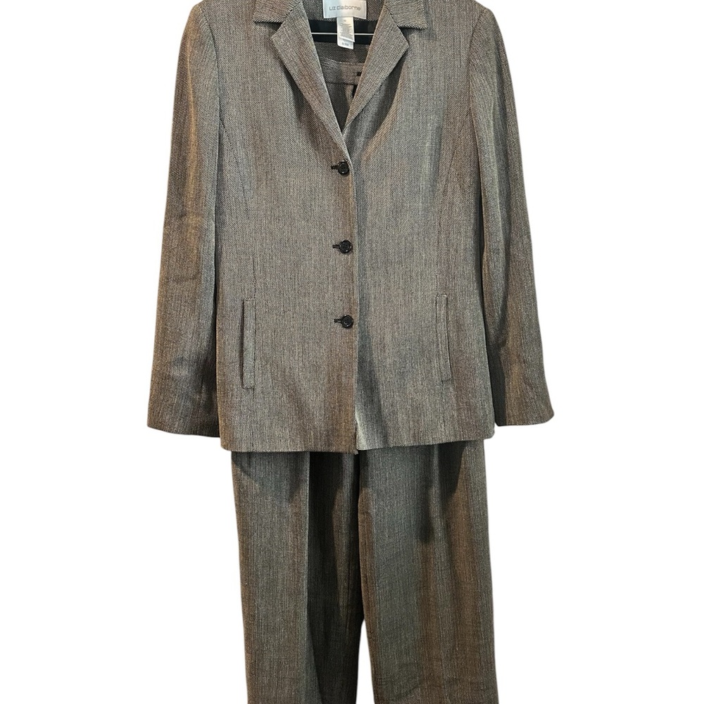 Liz Claiborne Women’s 2 Pc Tweed Pants Suit Size 12